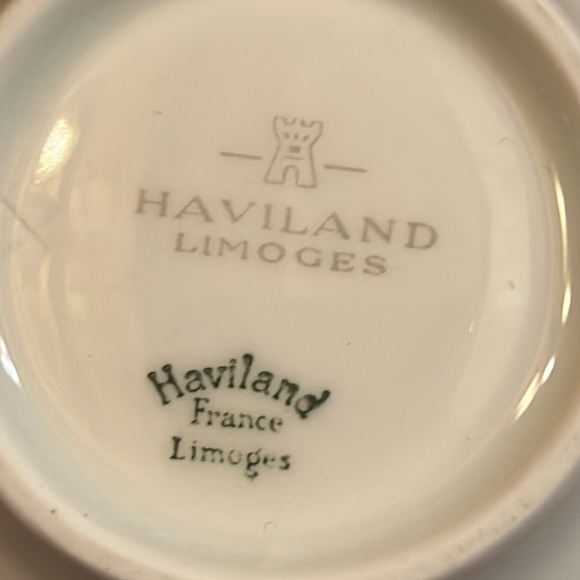 Haviland Limoges Shalimar Small Floral Nut Bowl Dish w/ Gold Handle From France - Picture 7 of 7